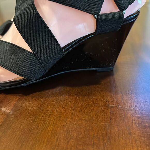 Laura Scott Nantucket Wedge Slingback Sandals Heel Size 6M - Picture 3 of 11